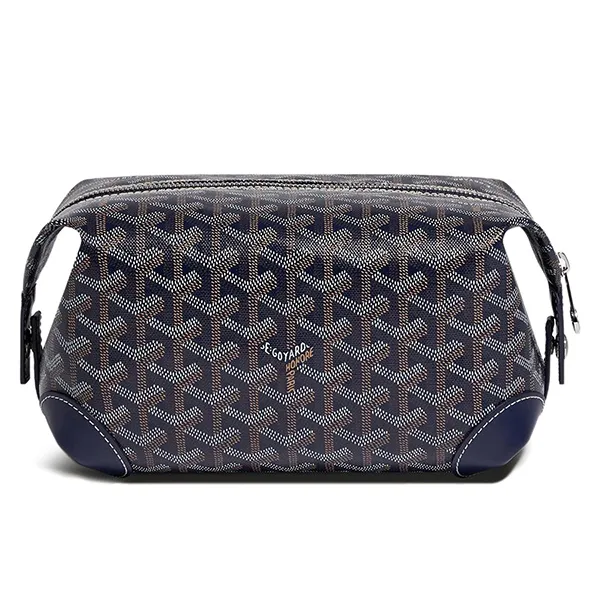 Túi Cầm Tay Goyard Bowling 25 Toiletry Bag BOWLIN025TY12CL12P Màu Xanh Navy - Túi xách - Vua Hàng Hiệu