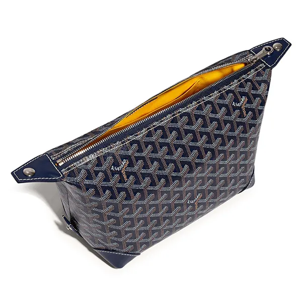 Túi Cầm Tay Goyard Bowling 25 Toiletry Bag BOWLIN025TY12CL12P Màu Xanh Navy - Túi xách - Vua Hàng Hiệu