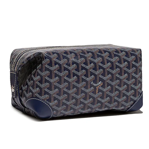 Túi Cầm Tay Goyard Bowling 25 Toiletry Bag BOWLIN025TY12CL12P Màu Xanh Navy - Túi xách - Vua Hàng Hiệu