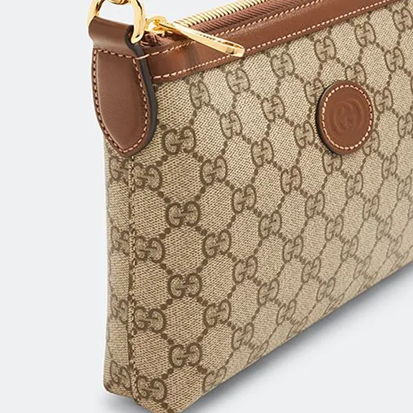 Túi Cầm Tay Gucci GG Canvas Messenger Bag 76002192THG 8563 Màu Beige - Túi xách - Vua Hàng Hiệu