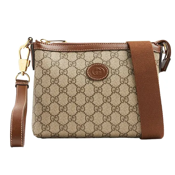 Túi Cầm Tay Gucci GG Canvas Messenger Bag 76002192THG 8563 Màu Beige - Túi xách - Vua Hàng Hiệu