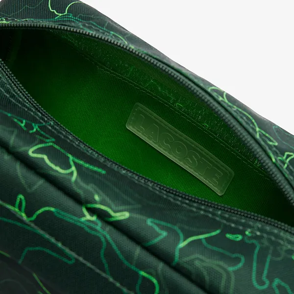 Túi Cầm Tay Lacoste Holiday Toiletry Bag Allover RG Flower Sinople NU4694HN N98 Màu Xanh Lá - Túi xách - Vua Hàng Hiệu