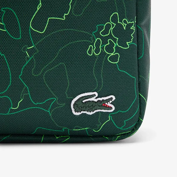 Túi Cầm Tay Lacoste Holiday Toiletry Bag Allover RG Flower Sinople NU4694HN N98 Màu Xanh Lá - Túi xách - Vua Hàng Hiệu
