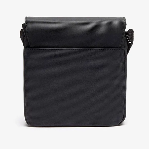 Túi Đeo Chéo Nam Lacoste Classic Petit Piqué Flap Bag NH2341HC Black Màu Đen