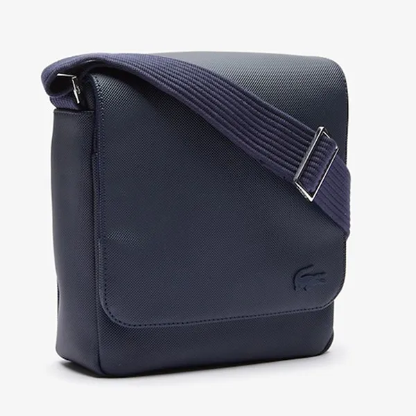 Túi Đeo Chéo Nam Lacoste Classic Petit Piqué Flap Bag NH2341HC Màu Xanh Navy