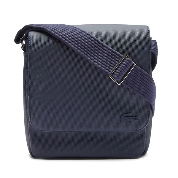 Túi Đeo Chéo Nam Lacoste Classic Petit Piqué Flap Bag NH2341HC Màu Xanh Navy