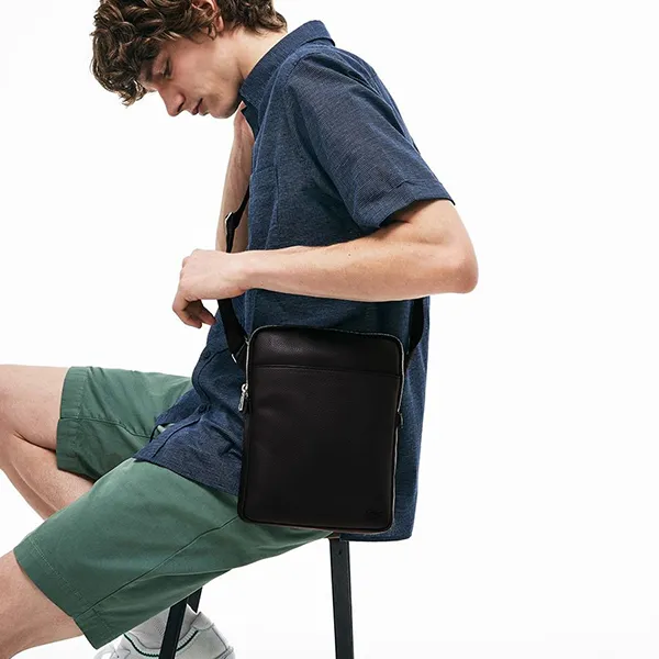 Túi Đeo Chéo Nam Lacoste Men's Bag NH2841GL 000 Black Màu Đen