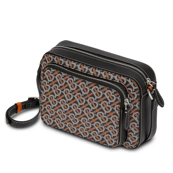 Túi Đeo Chéo Nữ Burberry TB Monogram-Print Crossbody Bag Màu Nâu/Đen - Túi xách - Vua Hàng Hiệu