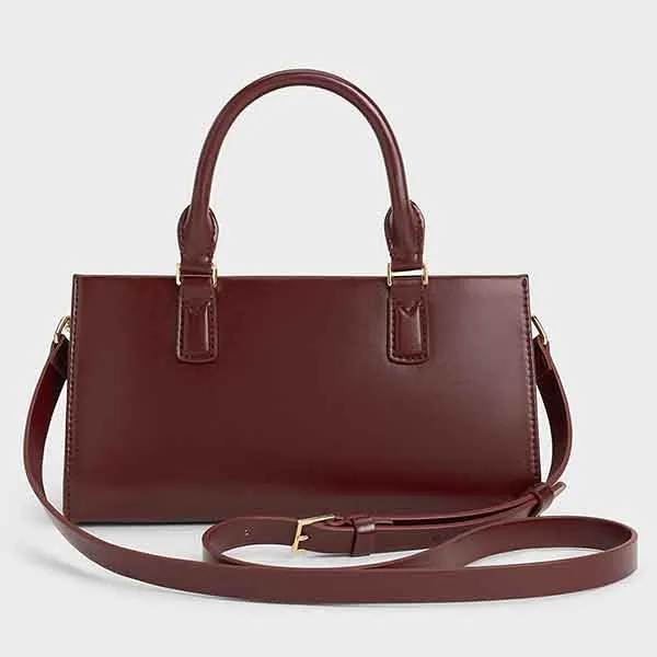 Túi Đeo Chéo Nữ Charles & Keith CNK Mini Kerry Tote Bag Mulberry Plum CK2-30271481 Màu Đỏ