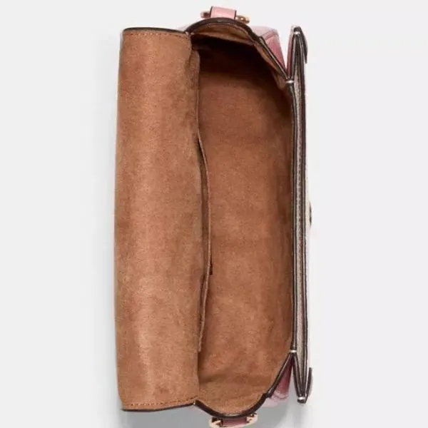 Túi Đeo Chéo Nữ Coach Georgie Crossbody Bag In Colorblock Leather Taupe C3596 Màu Be - Túi xách - Vua Hàng Hiệu