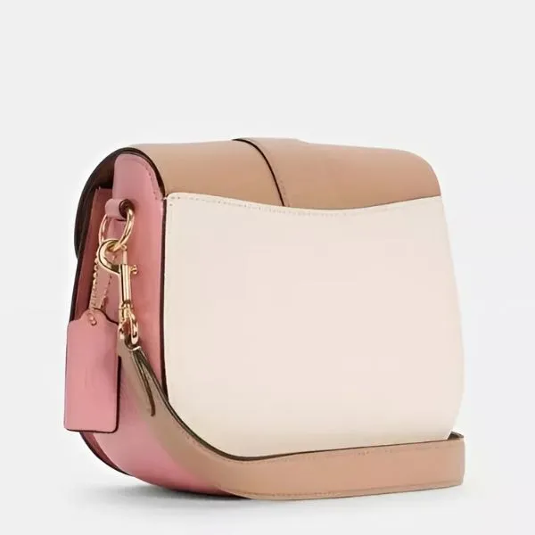 Túi Đeo Chéo Nữ Coach Georgie Crossbody Bag In Colorblock Leather Taupe C3596 Màu Be - Túi xách - Vua Hàng Hiệu