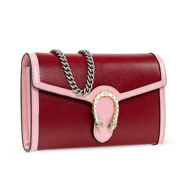 Túi Đeo Chéo Nữ Gucci Burgundy Dionysus Shoulder Bag 401231 18YQX-6664 Màu Đỏ Hồng