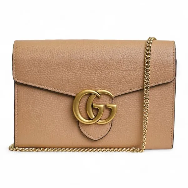 Túi Đeo Chéo Nữ Gucci GG Marmont Matelassé Mini Bag Màu Nâu - Túi xách - Vua Hàng Hiệu