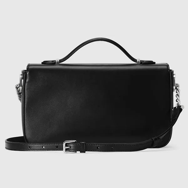 Túi Đeo Chéo Nữ Gucci Petite GG Small Shoulder Bag Màu Đen