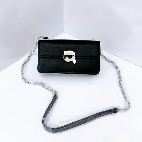 Túi Đeo Chéo Nữ Karl Lagerfeld Logo KL24001002 Black Màu Đen