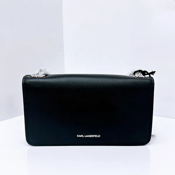 Túi Đeo Chéo Nữ Karl Lagerfeld Logo KL24001002 Black Màu Đen