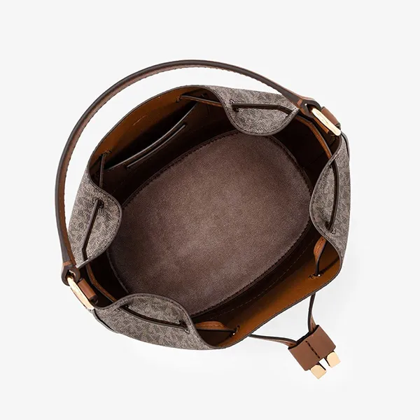 Túi Đeo Chéo Nữ Michael Kors MK Reed Medium Bucket Messenger Bag 35F4G6RM2B200 Màu Nâu