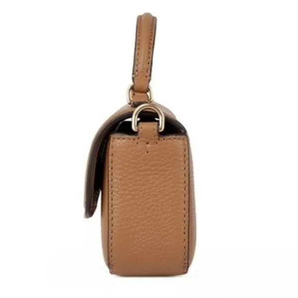 Túi Đeo Chéo Nữ Tory Burch Bag Cross Britain Mini Top Handle 149645 Màu Nâu - Túi xách - Vua Hàng Hiệu