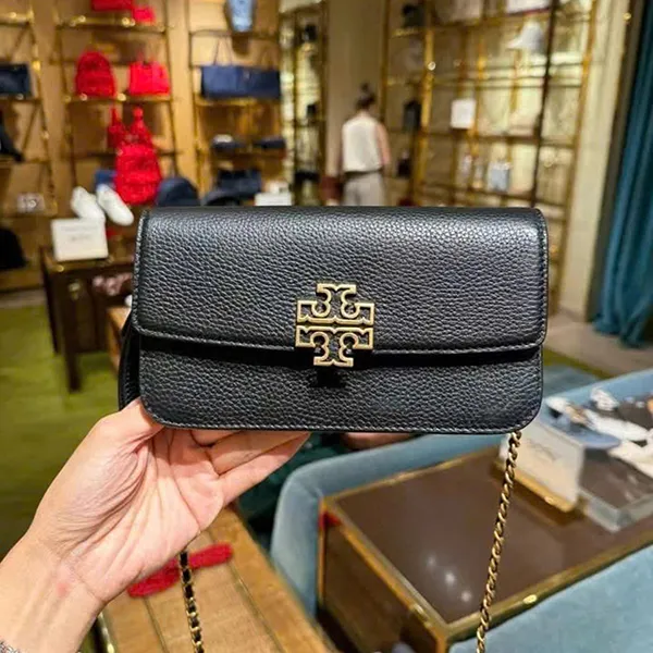 Túi Đeo Chéo Nữ Tory Burch Britten Chain Màu Đen
