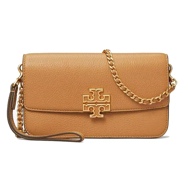 Túi Đeo Chéo Nữ Tory Burch Britten Chain Wallet Màu Nâu - Túi xách - Vua Hàng Hiệu