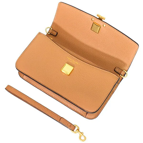 Túi Đeo Chéo Nữ Tory Burch Britten Chain Wallet Màu Nâu - Túi xách - Vua Hàng Hiệu