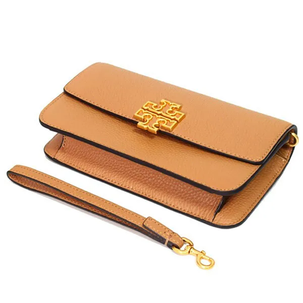 Túi Đeo Chéo Nữ Tory Burch Britten Chain Wallet Màu Nâu - Túi xách - Vua Hàng Hiệu