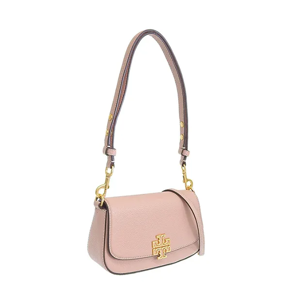 Túi Đeo Chéo Nữ Tory Burch Britten Convertible Crossbody 138772 Pink Màu Hồng Nhạt - Túi xách - Vua Hàng Hiệu