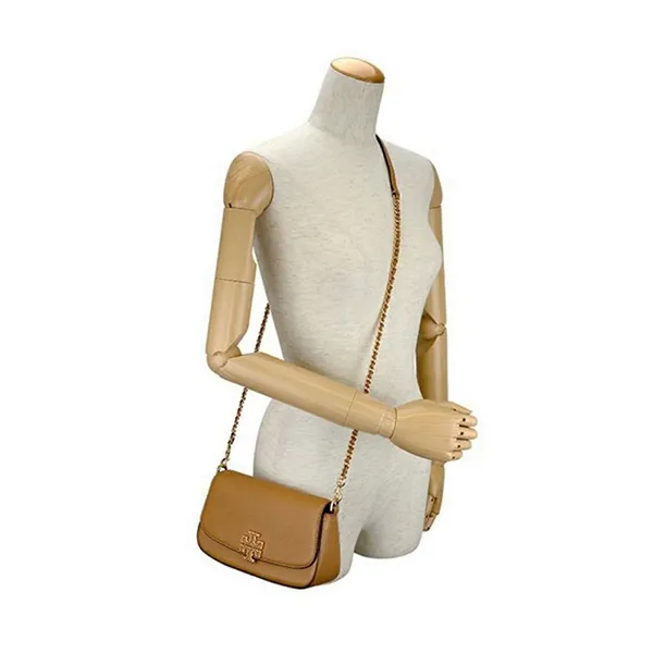 Túi Đeo Chéo Nữ Tory Burch Britten Convertible Crossbody Tiramisu 138772 Màu Nâu
