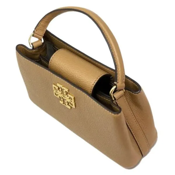 Túi Đeo Chéo Nữ Tory Burch Britten Micro Satchel Bag Moose Màu Nâu