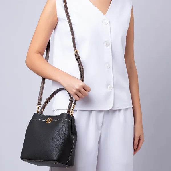 Túi Đeo Chéo Nữ Tory Burch Felix Bucket Bag Black 144028 Màu Đen - Túi xách - Vua Hàng Hiệu