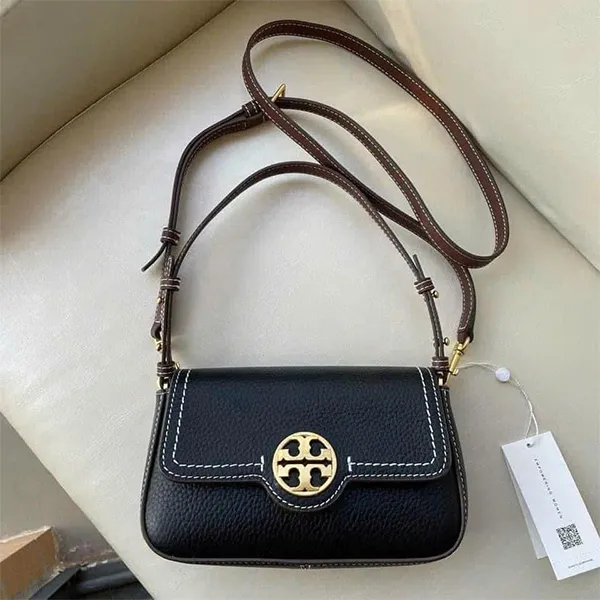 Túi Đeo Chéo Nữ Tory Burch Felix Color Block Crossbody Bag Màu Đen