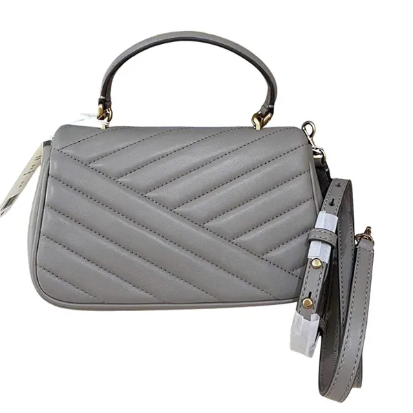 Túi Đeo Chéo Nữ Tory Burch Kira Chevron 154718 Màu Xám - Túi xách - Vua Hàng Hiệu