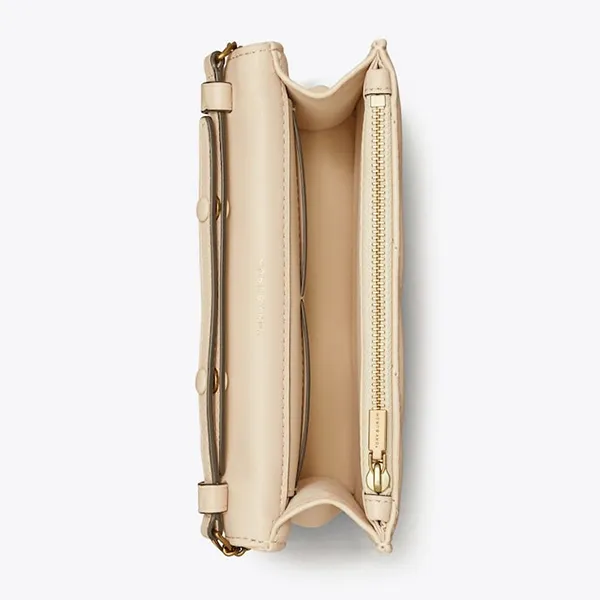 Túi Đeo Chéo Nữ Tory Burch Kira Chevron Mini Top Handle Crossbody Bag 152356 Màu Be - Túi xách - Vua Hàng Hiệu