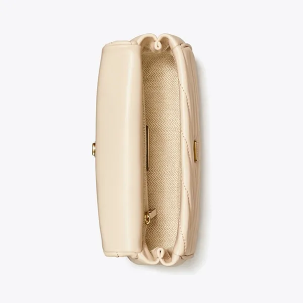 Túi Đeo Chéo Nữ Tory Burch Kira Chevron Top-Handle Bag Màu Kem - Túi xách - Vua Hàng Hiệu