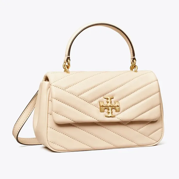Túi Đeo Chéo Nữ Tory Burch Kira Chevron Top-Handle Bag Màu Kem - Túi xách - Vua Hàng Hiệu