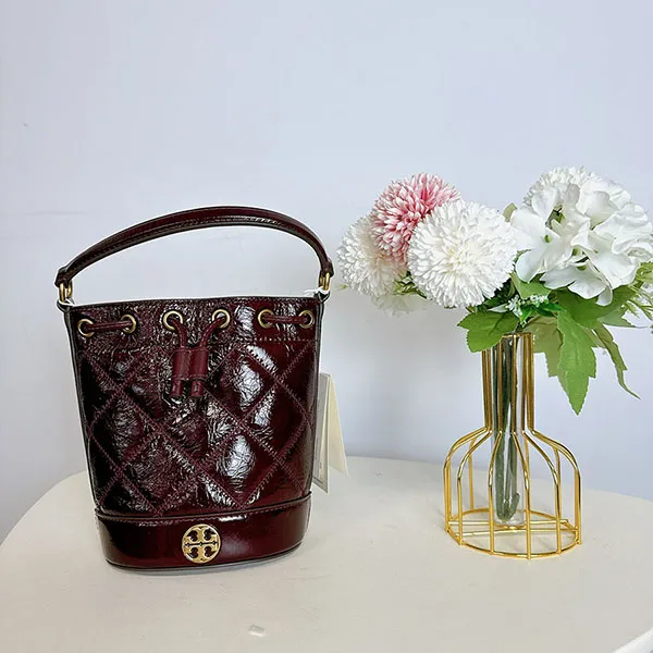 Túi Đeo Chéo Nữ Tory Burch Plain Leather Crossbody Bag 152044 Màu Đỏ Thẫm - Túi xách - Vua Hàng Hiệu