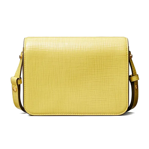 Túi Đeo Chéo Nữ Tory Burch Robinson Crosshatched Shoulder Crossbody Bag Yellow Màu Vàng