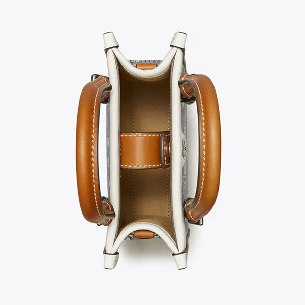 Túi Đeo Chéo Nữ Tory Burch T Monogram Mini Jacquard Shoulder Bag 145511 Màu Xanh - Túi xách - Vua Hàng Hiệu