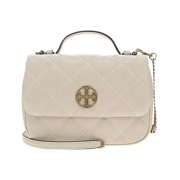 Túi Đeo Chéo Nữ Tory Burch Willa Mini Top Handle 153399-724 Màu Be - Túi xách - Vua Hàng Hiệu