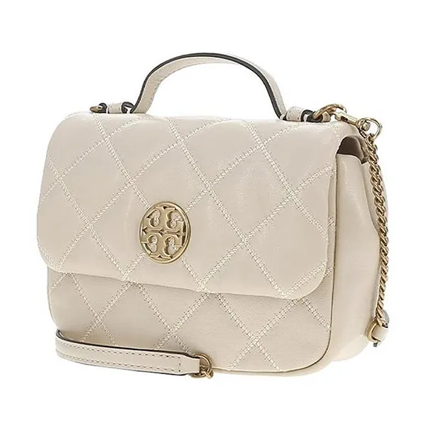 Túi Đeo Chéo Nữ Tory Burch Willa Mini Top Handle 153399-724 Màu Be - Túi xách - Vua Hàng Hiệu