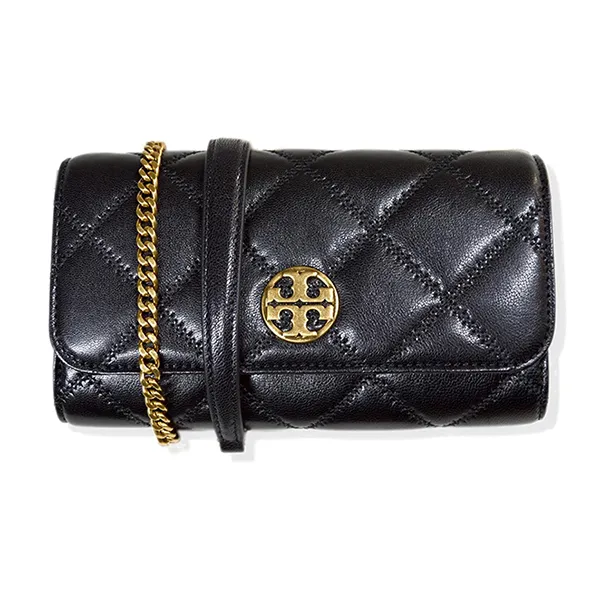 Túi Đeo Chéo Nữ Tory Burch Willa Quilted Leather Chain Wallet Crossbody Clutch Bag 150076 Black Màu Đen - Túi xách - Vua Hàng Hiệu