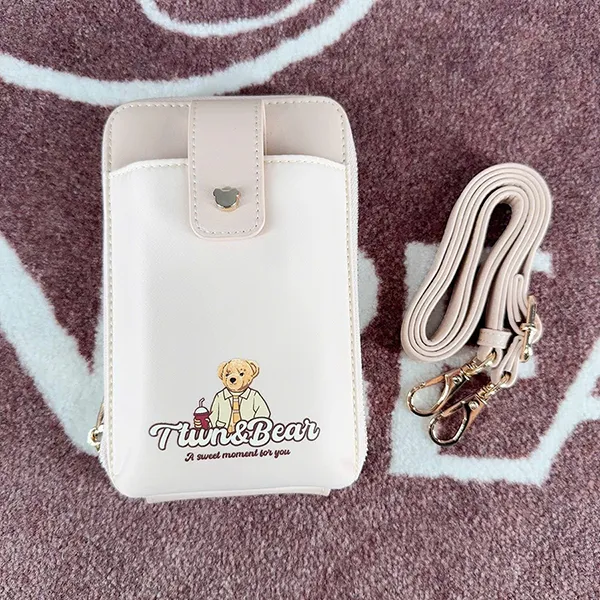 Túi Đeo Chéo Nữ TTWN BEAR TT2523 Phonebag Màu Hồng Nhạt