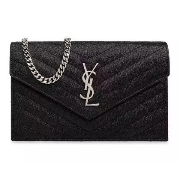 Túi Đeo Chéo Nữ Yves Saint Laurent YSL Cassandre Silver Black 377828-BOW02-1000 Màu Đen Bạc