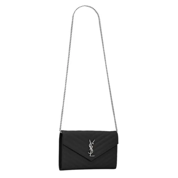 Túi Đeo Chéo Nữ Yves Saint Laurent YSL Cassandre Silver Black 377828-BOW02-1000 Màu Đen Bạc