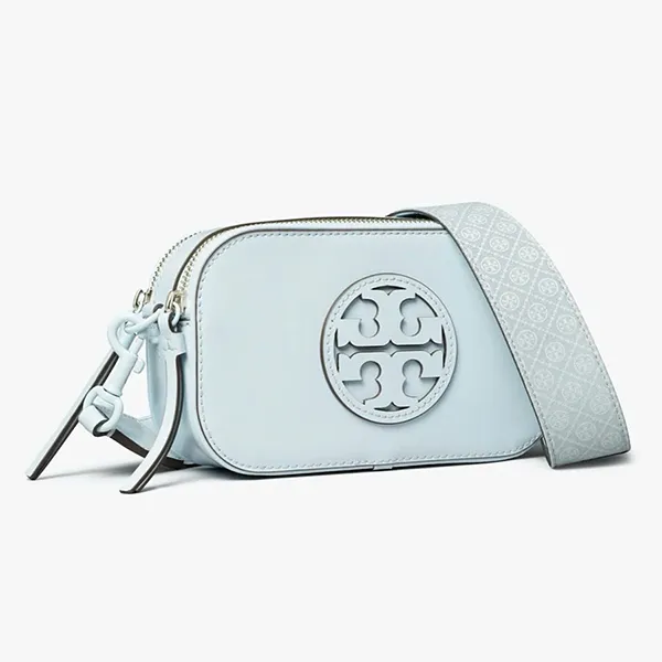 Túi Đeo Chéo Nữ Tory Burch Mini Miller Monochromatic Crossbody Bag Màu Xanh Nhạt