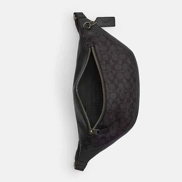 Túi Đeo Hông Nam Coach Warren Belt Bag In Signature Canvas CV926 Màu Đen - Túi xách - Vua Hàng Hiệu