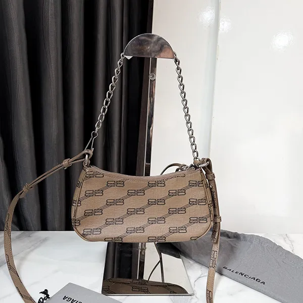 Túi Đeo Vai Nữ Balenciaga Brown Le Cagole Mini Shoulder Bag Màu Nâu