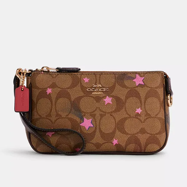 Túi Đeo Vai Nữ Coach Nolita 19 In Signature Canvas With Disco Star Print C7294 Màu Nâu Be