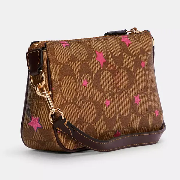 Túi Đeo Vai Nữ Coach Nolita 19 In Signature Canvas With Disco Star Print C7294 Màu Nâu Be