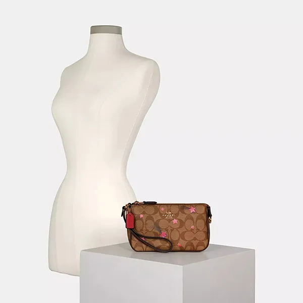 Túi Đeo Vai Nữ Coach Nolita 19 In Signature Canvas With Disco Star Print C7294 Màu Nâu Be